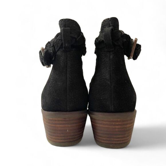 LUCKY BRAND Black Suede "Forbas" Booties, Size 9.5 - Picture 5 of 8